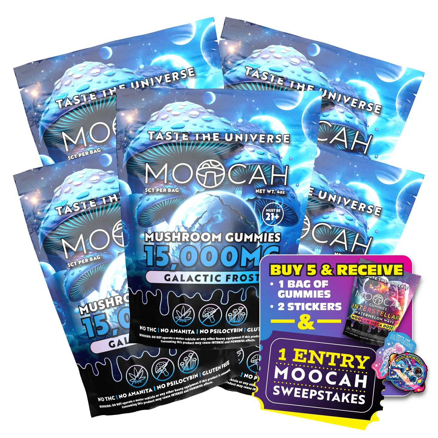 Mega Dose Mushroom Gummies - Galactic Frost