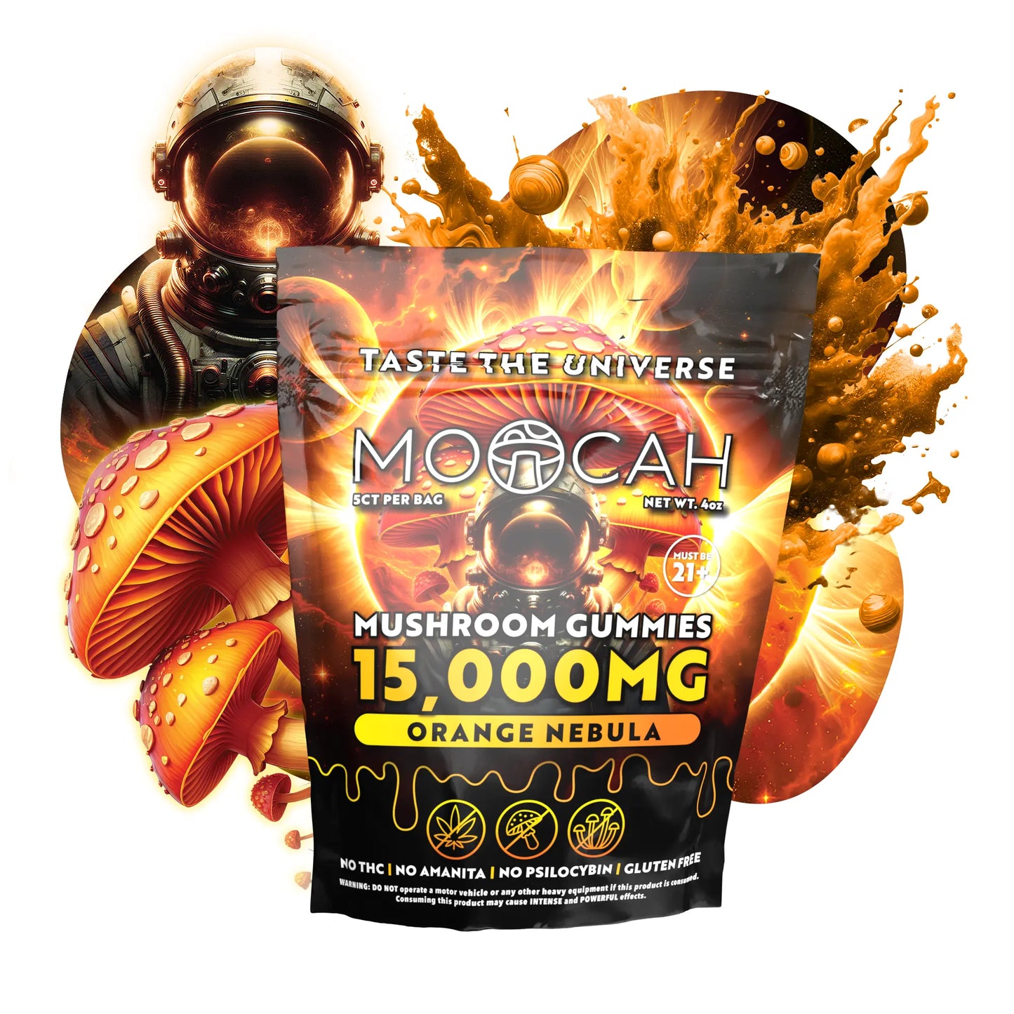Mega Dose Mushroom Gummies - Orange Nebula