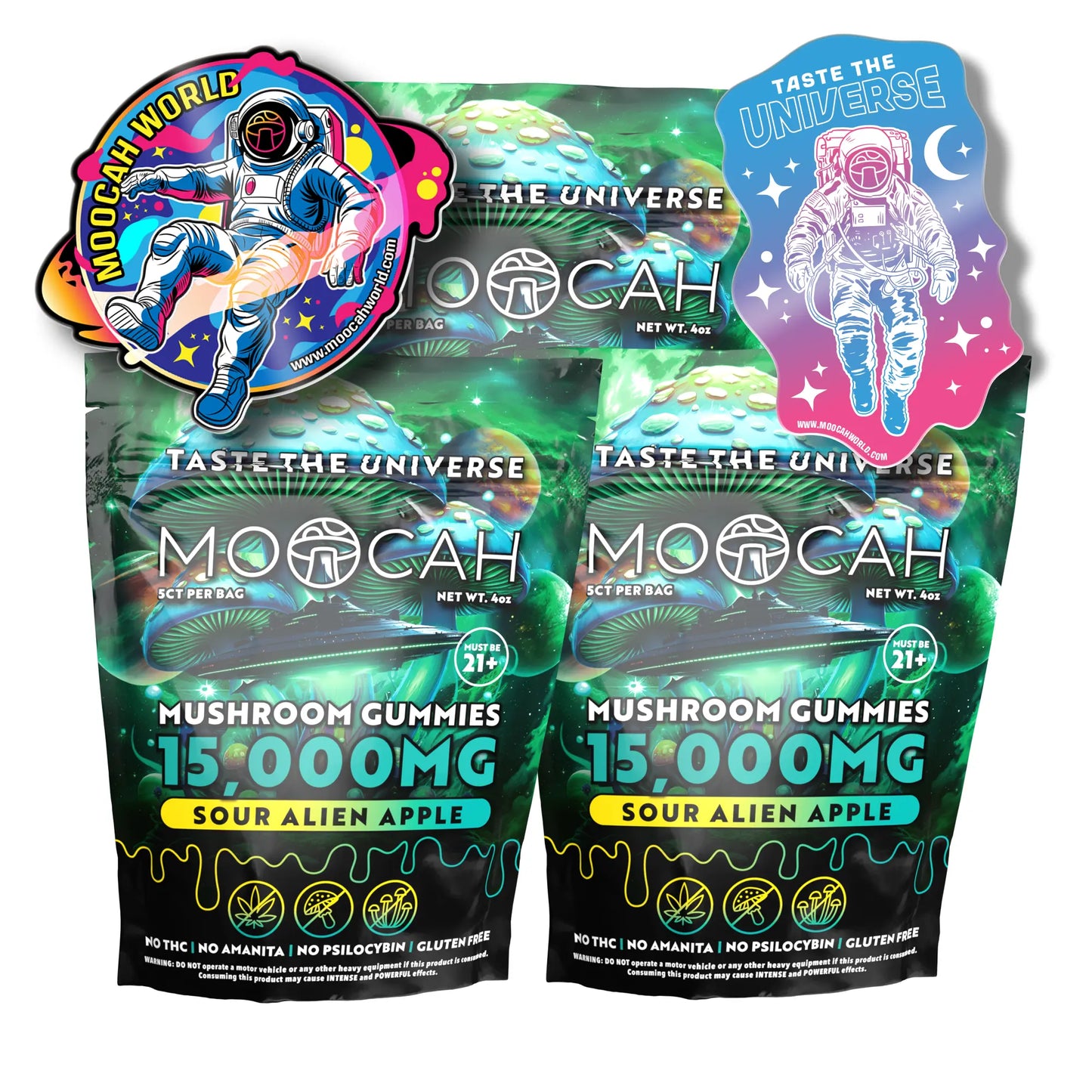 Mega Dose Mushroom Gummies - Sour Alien Apple
