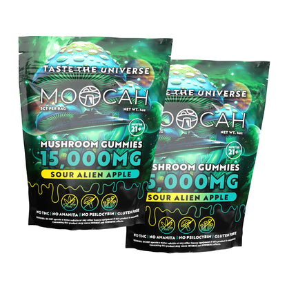 Mega Dose Mushroom Gummies -  Sour Alien Apple