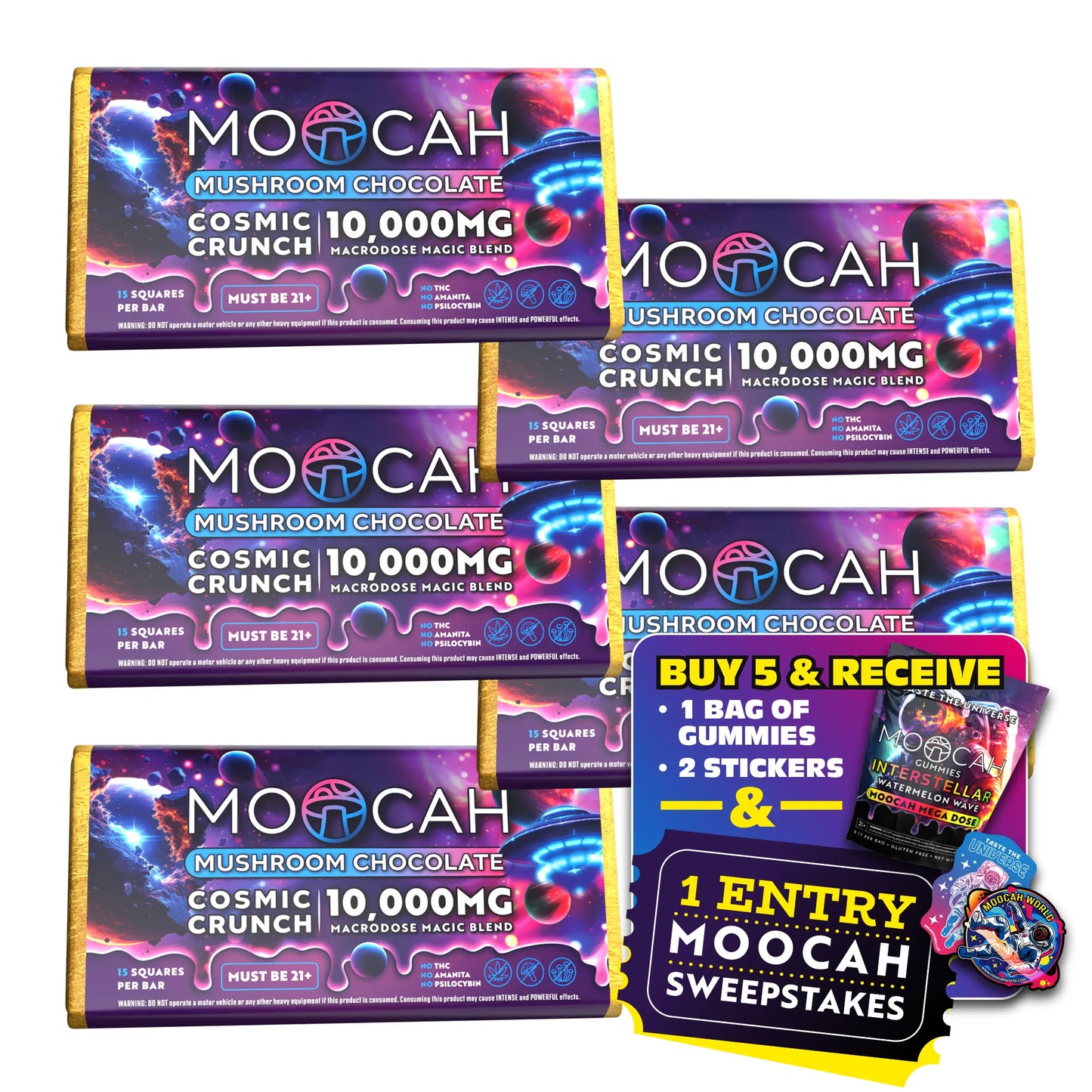 Mega-Dose Mushroom Chocolates - Cosmic Crunch