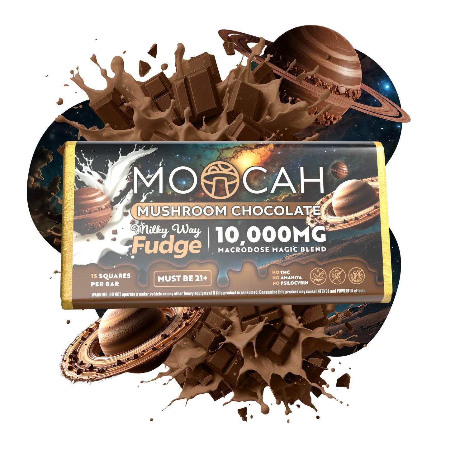 Mega-Dose Mushroom Chocolates - Milky Way Fudge